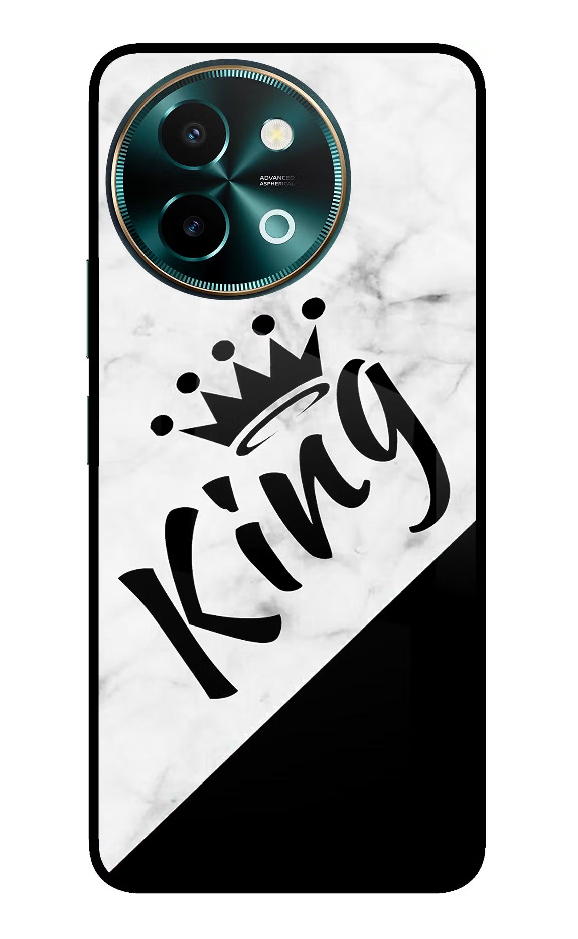 King Vivo Y58 5G Glass Case Back Cover by Casekaro