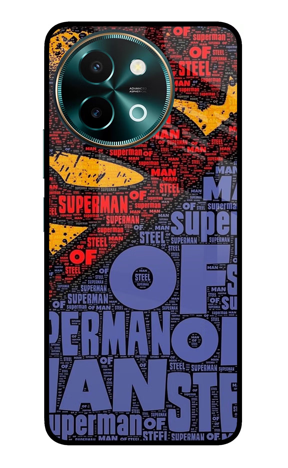 Superman Vivo Y58 5G Glass Case Back Cover by Casekaro