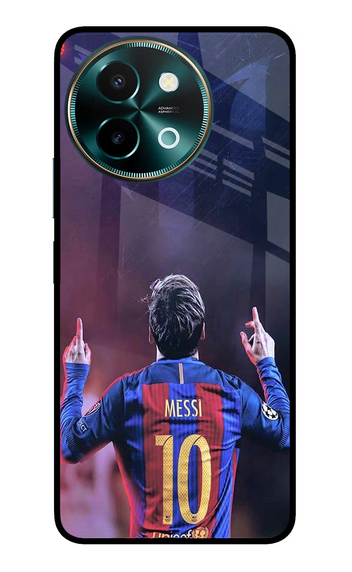 Messi Vivo Y58 5G Glass Case Back Cover by Casekaro