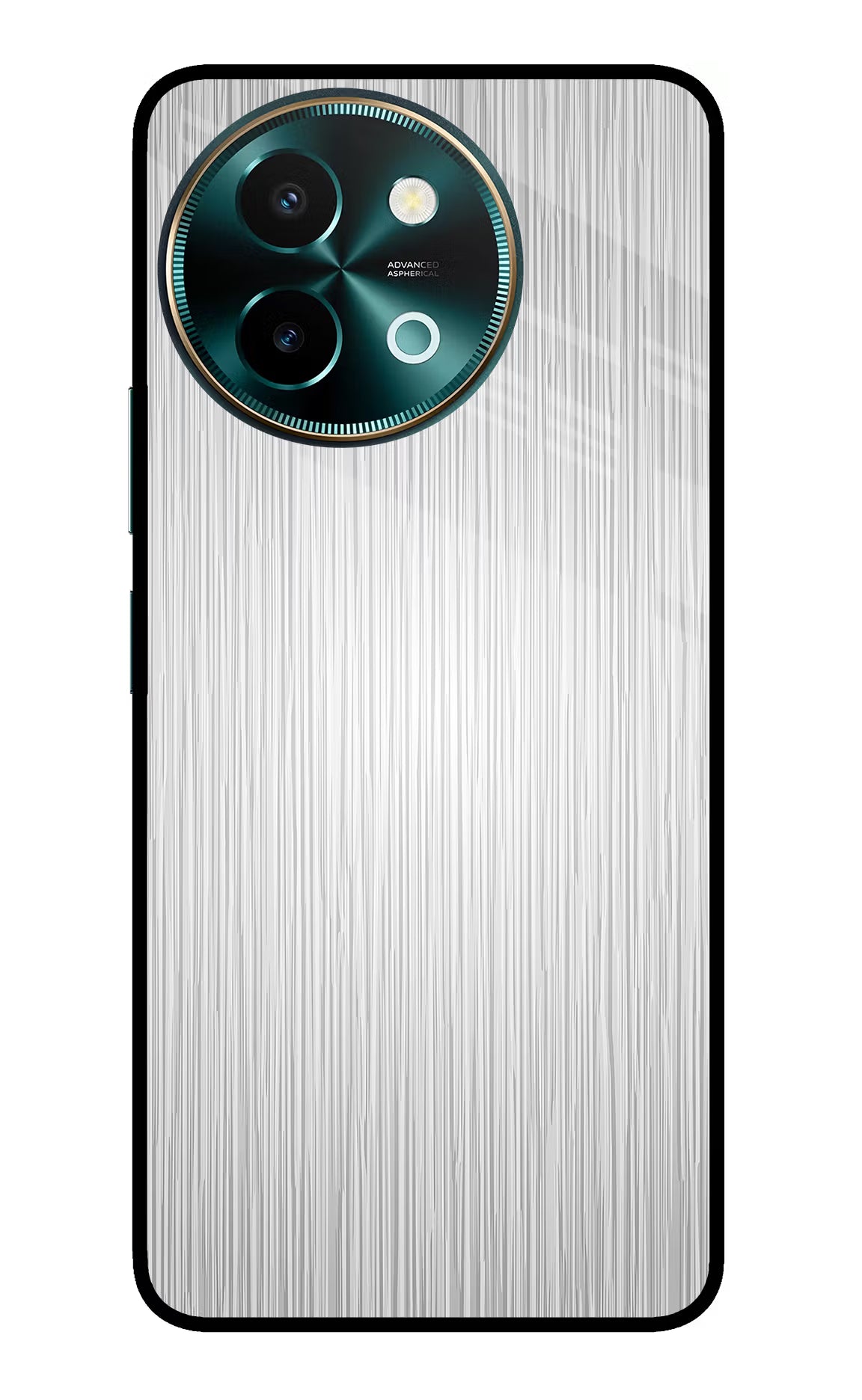 Wooden Grey Texture Vivo Y58 5G Glass Case Back Cover by Casekaro