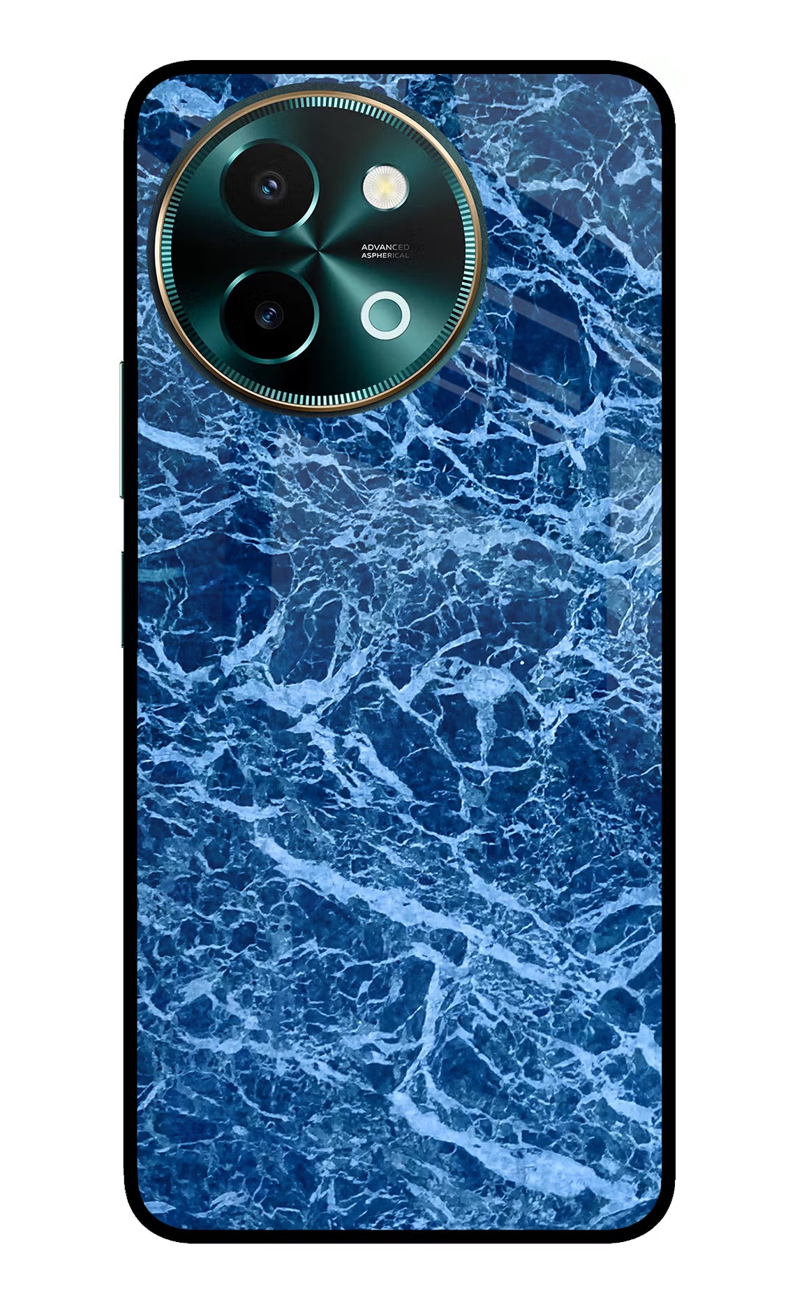 Blue Marble Vivo Y58 5G Glass Case Back Cover by Casekaro