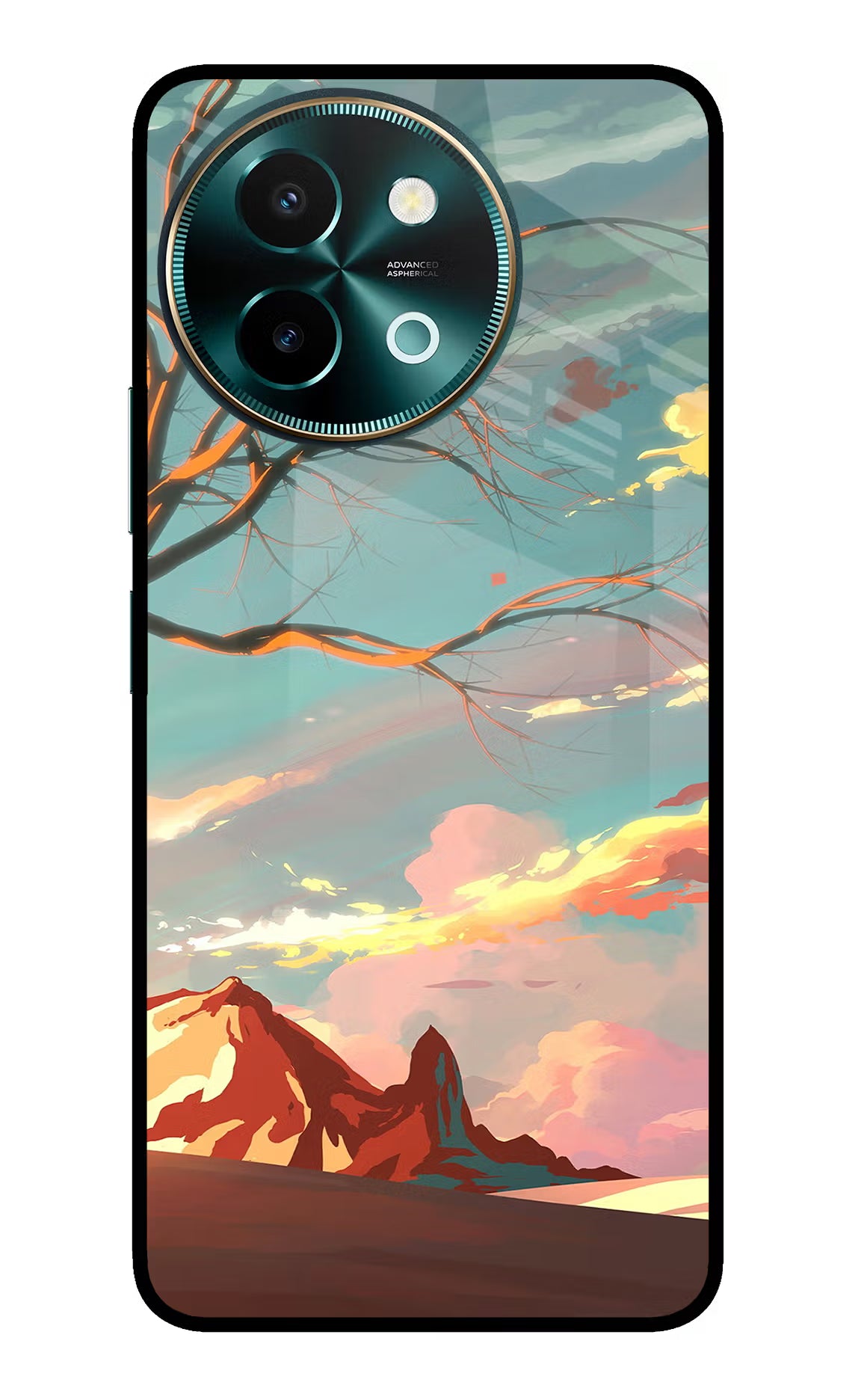 Scenery Vivo Y58 5G Glass Case Back Cover by Casekaro