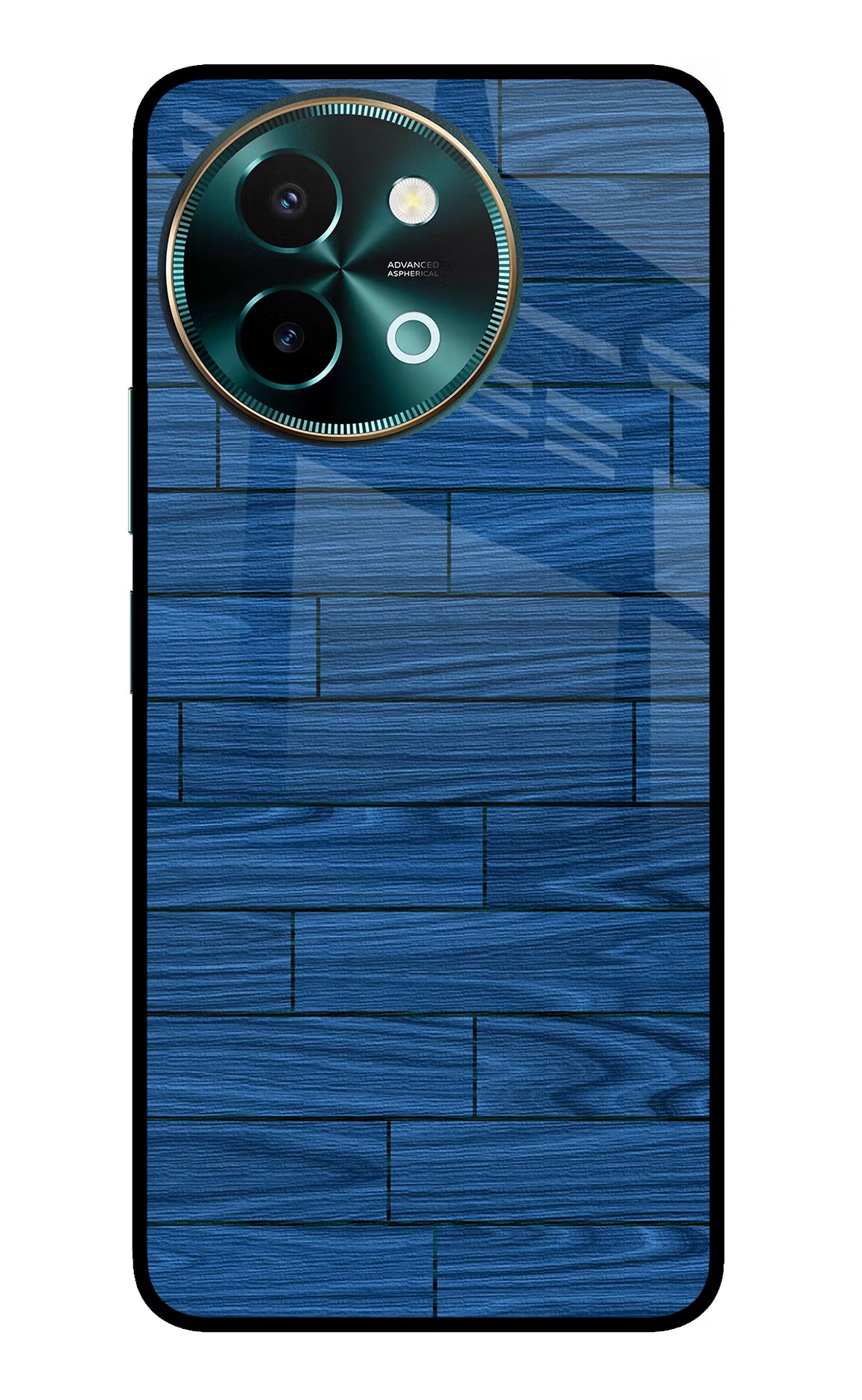 Wooden Texture Vivo Y58 5G Glass Case Back Cover by Casekaro