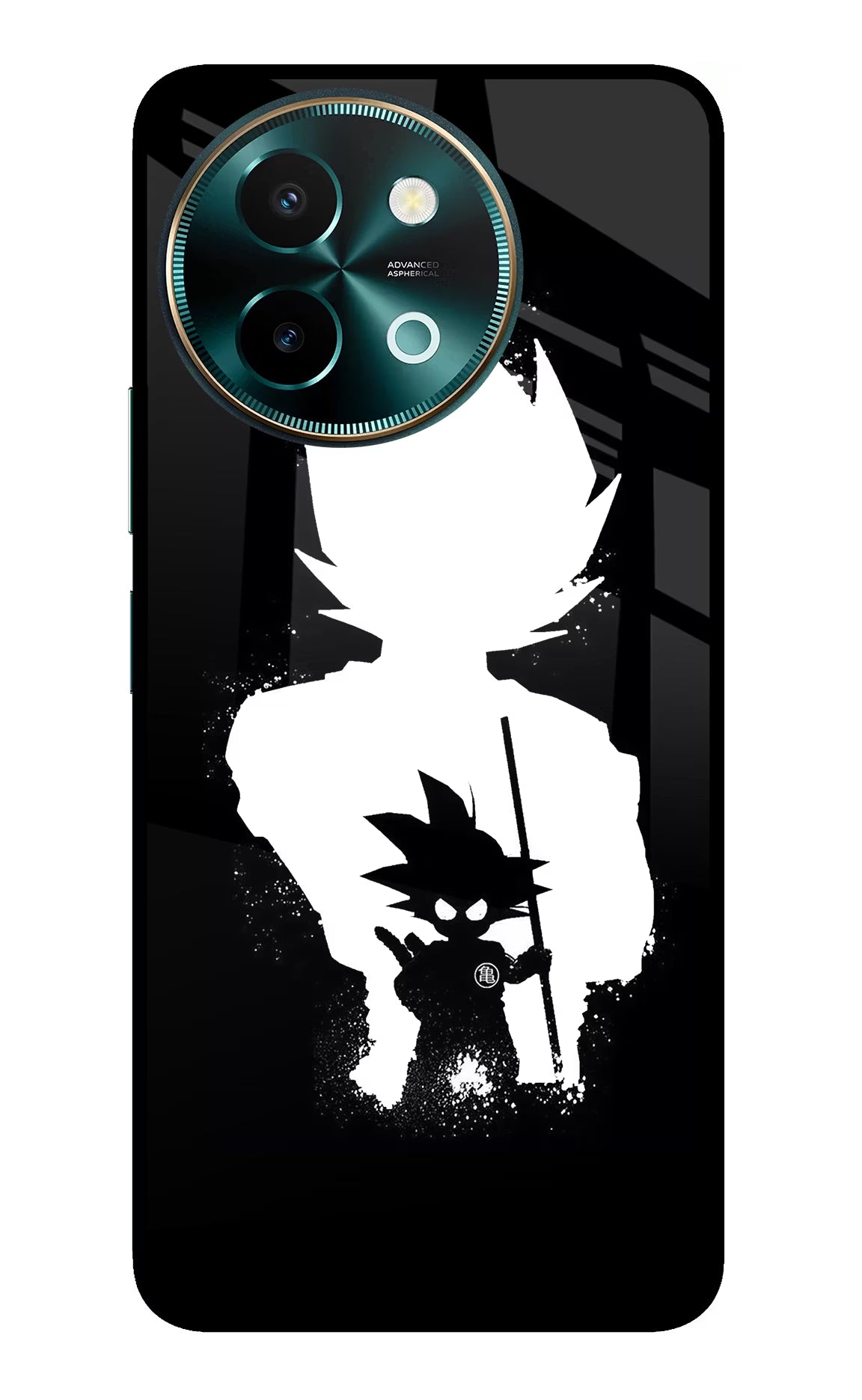 Goku Shadow Vivo Y58 5G Glass Case Back Cover by Casekaro