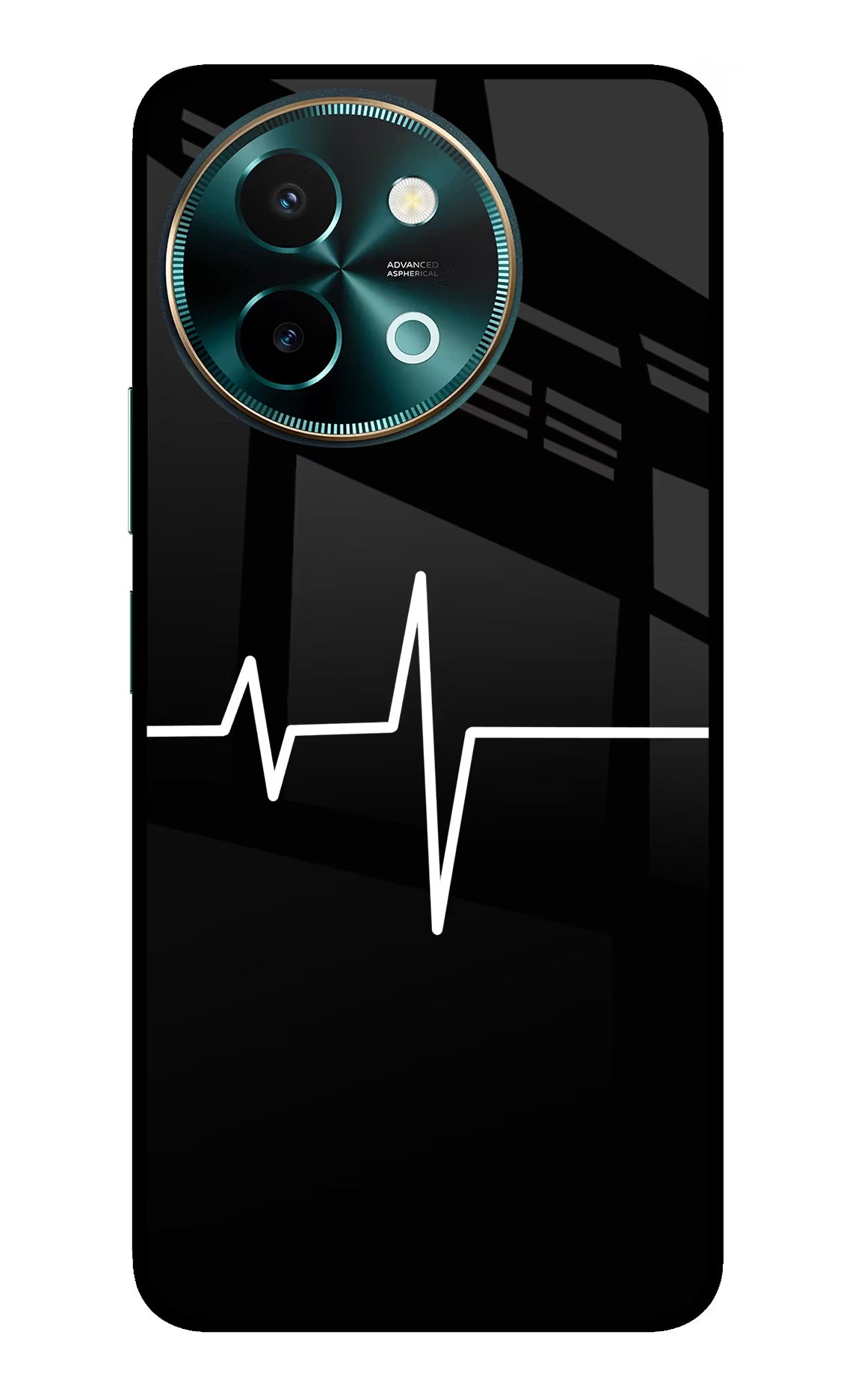 Heart Beats Vivo Y58 5G Glass Case Back Cover by Casekaro