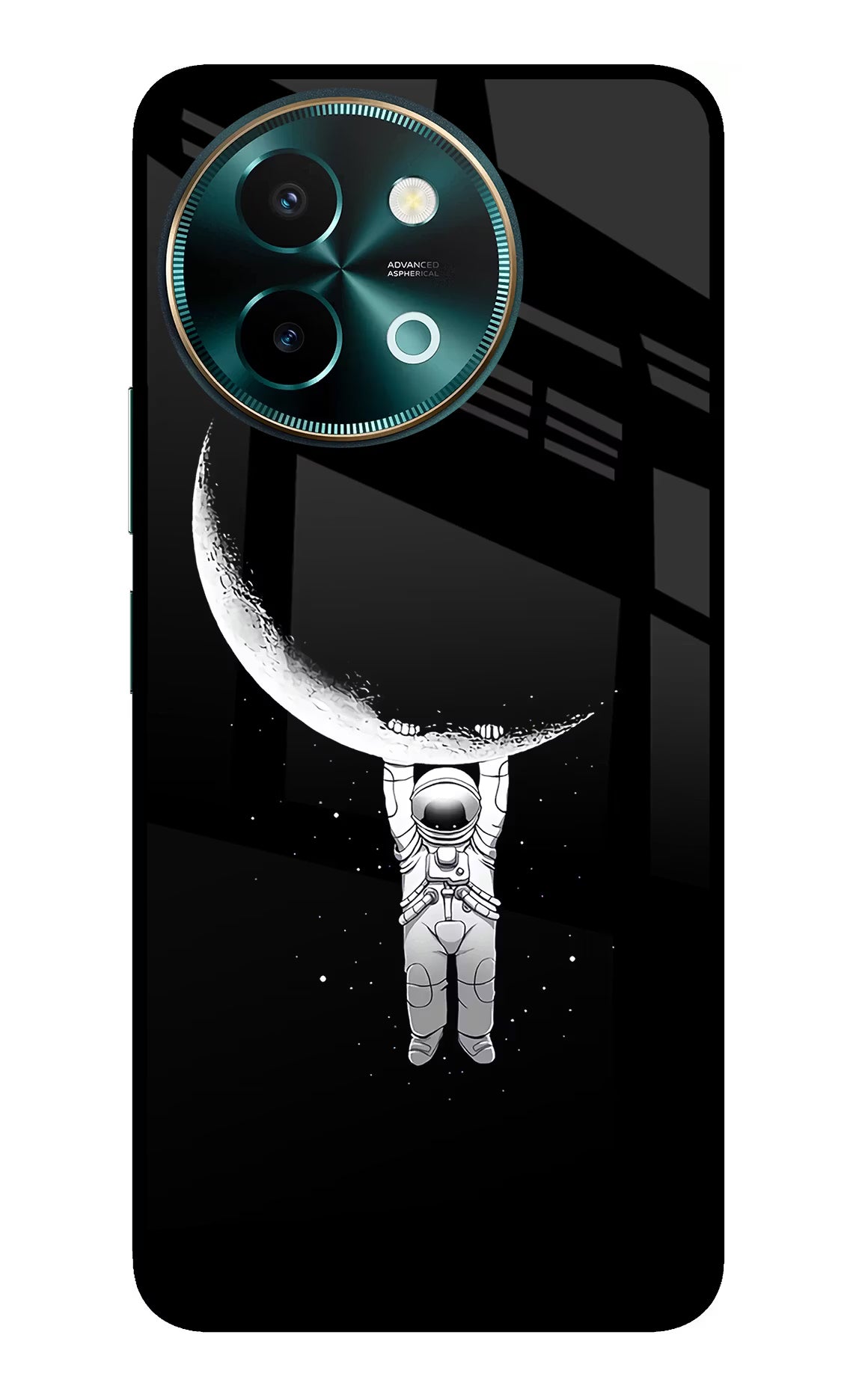Moon Space Vivo Y58 5G Glass Case Back Cover by Casekaro