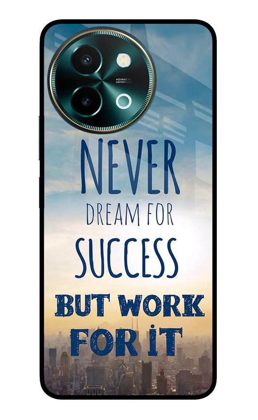 Never Dream For Success But Work For It Vivo Y58 5G Glass Case