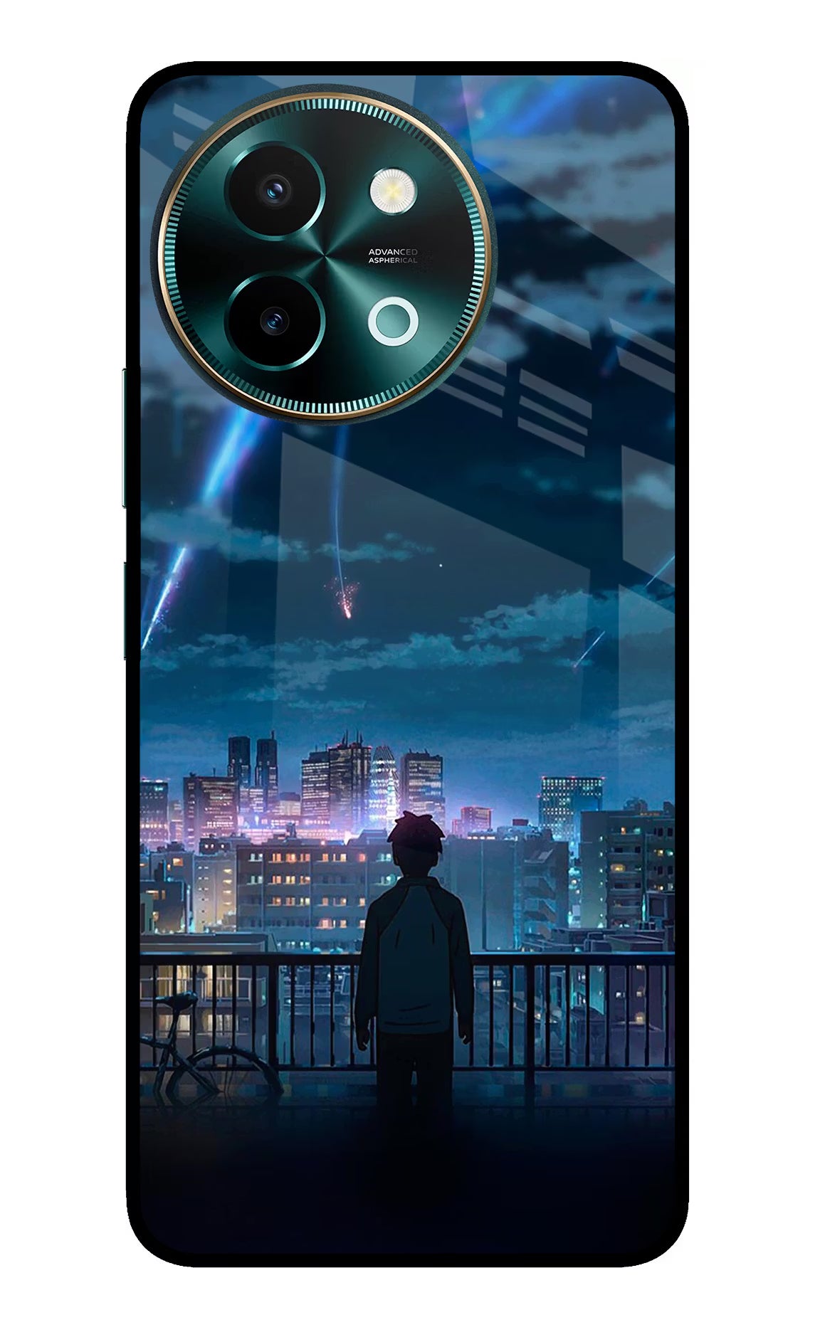 Anime Vivo Y58 5G Glass Case Back Cover by Casekaro