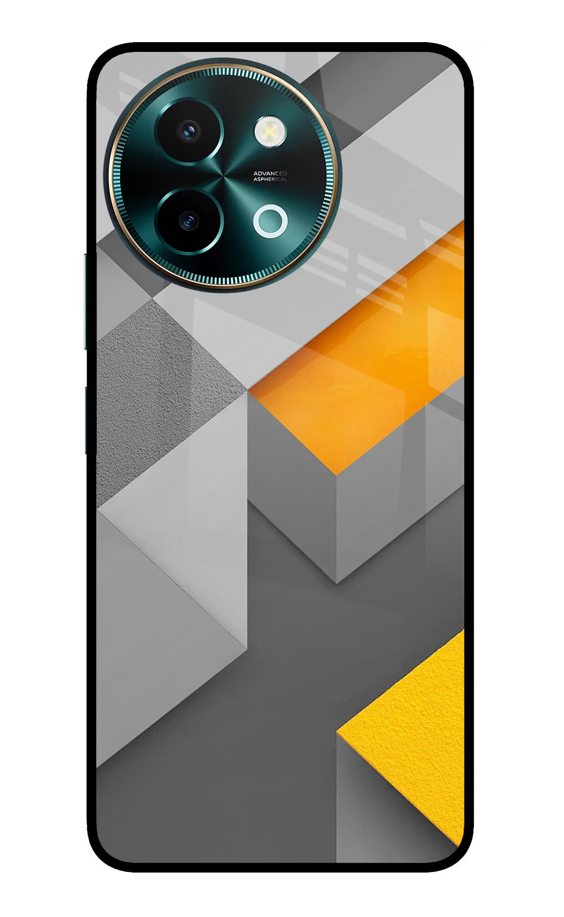 Abstract Vivo Y58 5G Glass Case Back Cover by Casekaro