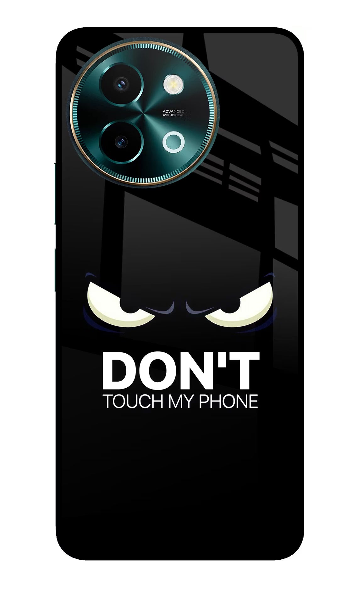 Don'T Touch My Phone Vivo Y58 5G Glass Case Back Cover by Casekaro