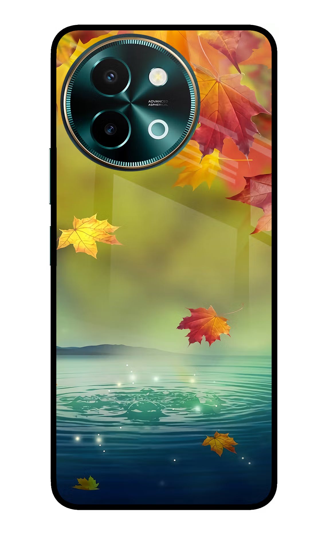 Flowers Vivo Y58 5G Glass Case Back Cover by Casekaro