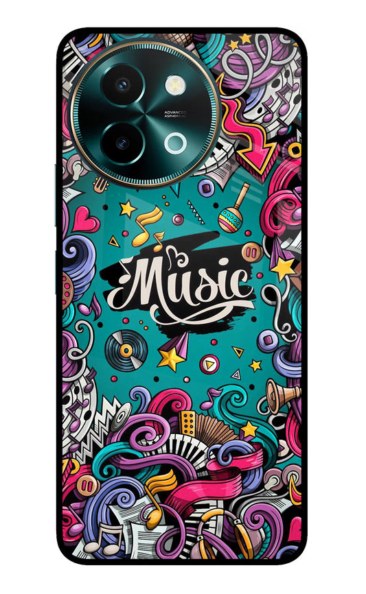 Music Graffiti Vivo Y58 5G Glass Case
