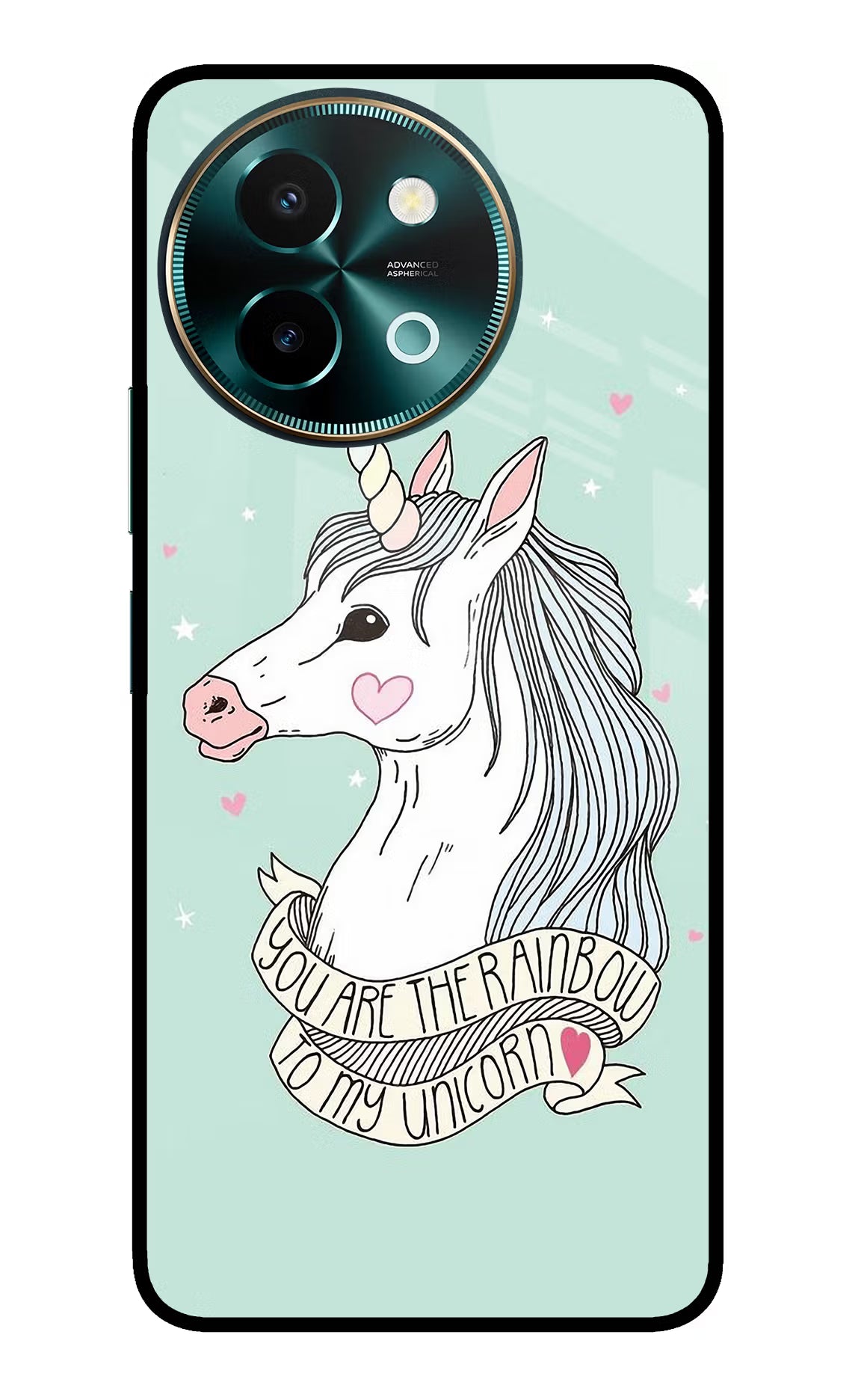 Unicorn Wallpaper Vivo Y58 5G Glass Case Back Cover by Casekaro