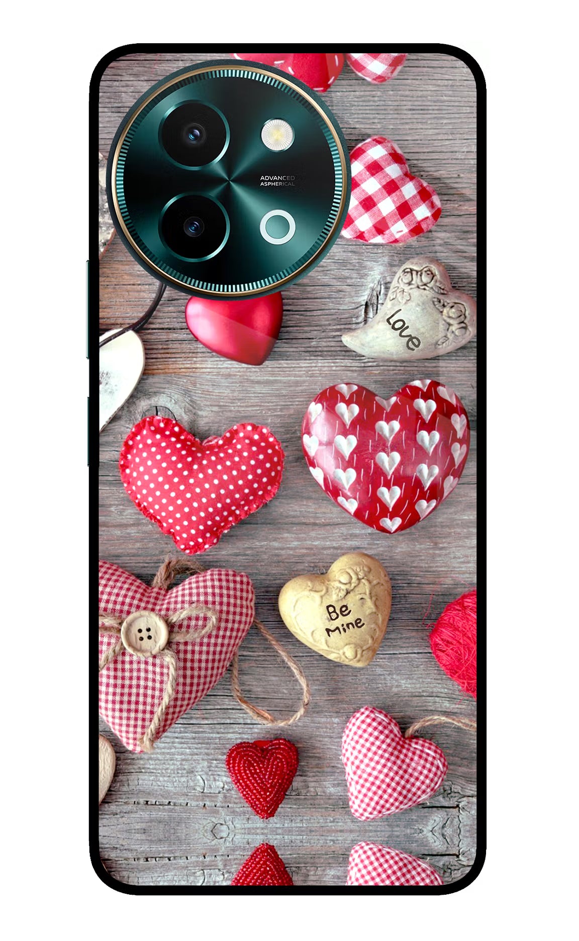 Love Wallpaper Vivo Y58 5G Glass Case Back Cover by Casekaro