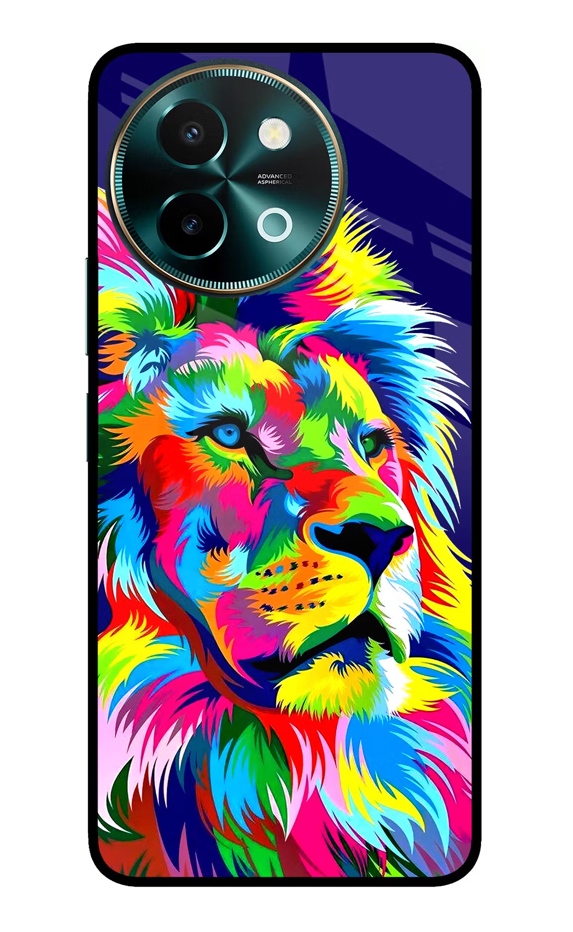 Vector Art Lion Vivo Y58 5G Glass Case