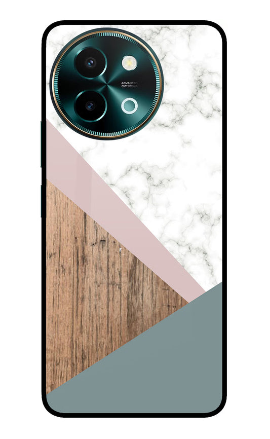Marble wood Abstract Vivo Y58 5G Glass Case