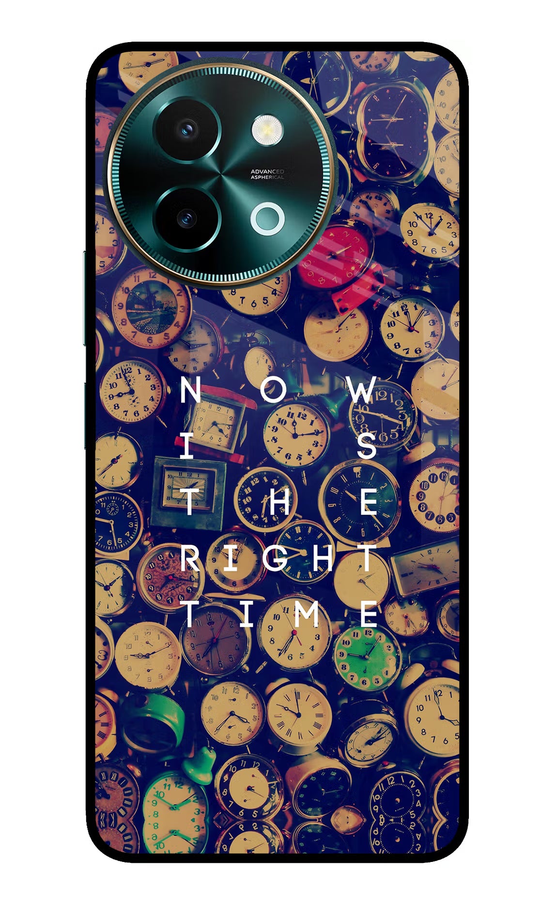 Now is the Right Time Quote Vivo Y58 5G Glass Case