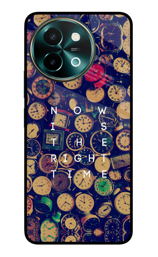 Now is the Right Time Quote Vivo Y58 5G Glass Case