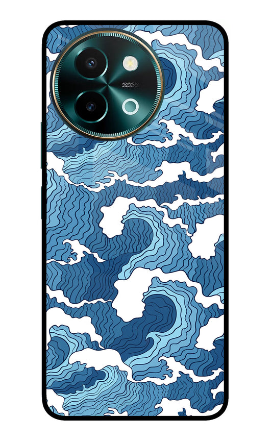 Blue Waves Vivo Y58 5G Glass Case