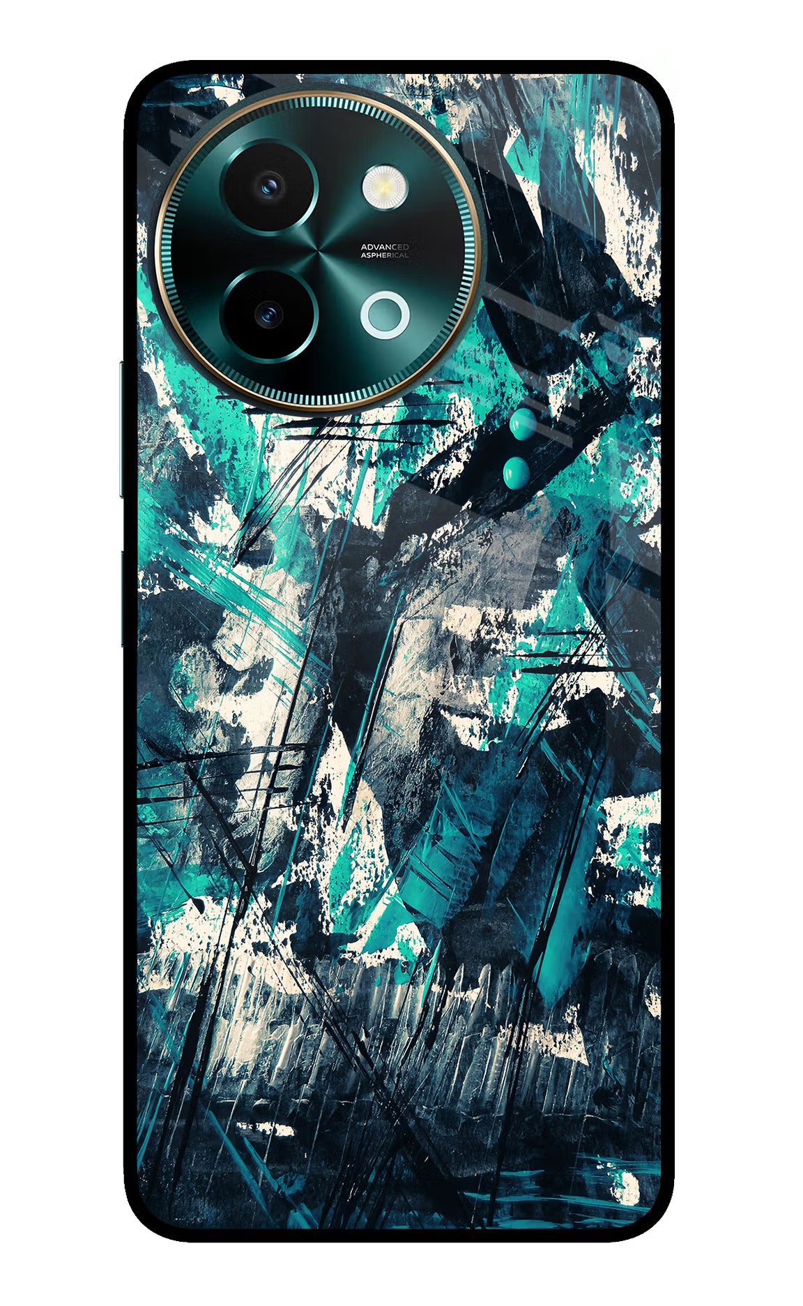 Artwork Vivo Y58 5G Glass Case Back Cover by Casekaro