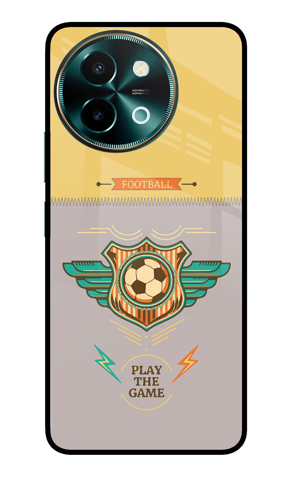 Football Vivo Y58 5G Glass Case