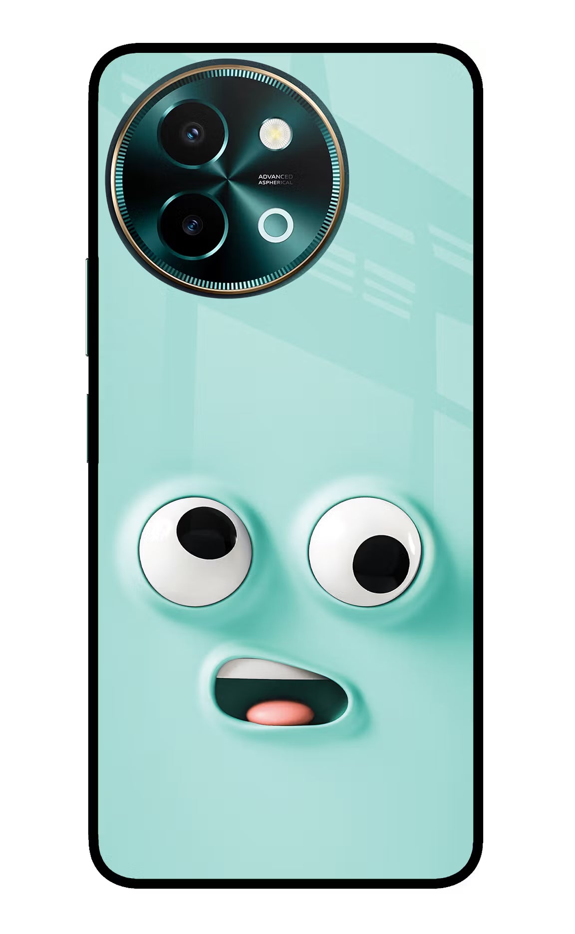Funny Cartoon Vivo Y58 5G Glass Case Back Cover by Casekaro