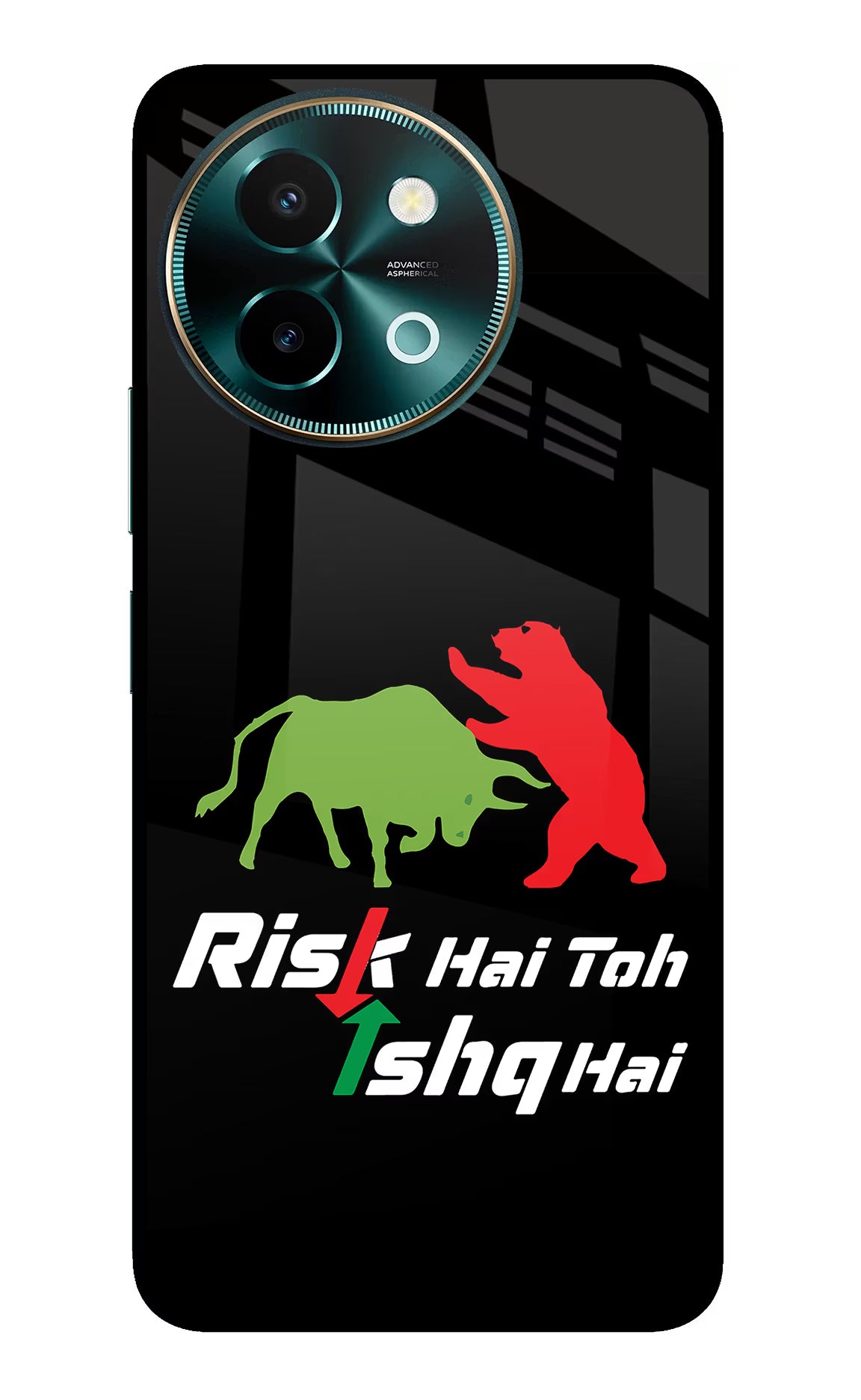 Risk Hai Toh Ishq Hai Vivo Y58 5G Glass Case Back Cover by Casekaro