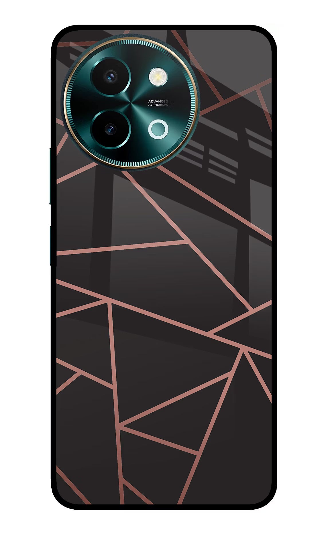 Geometric Pattern Vivo Y58 5G Glass Case Back Cover by Casekaro