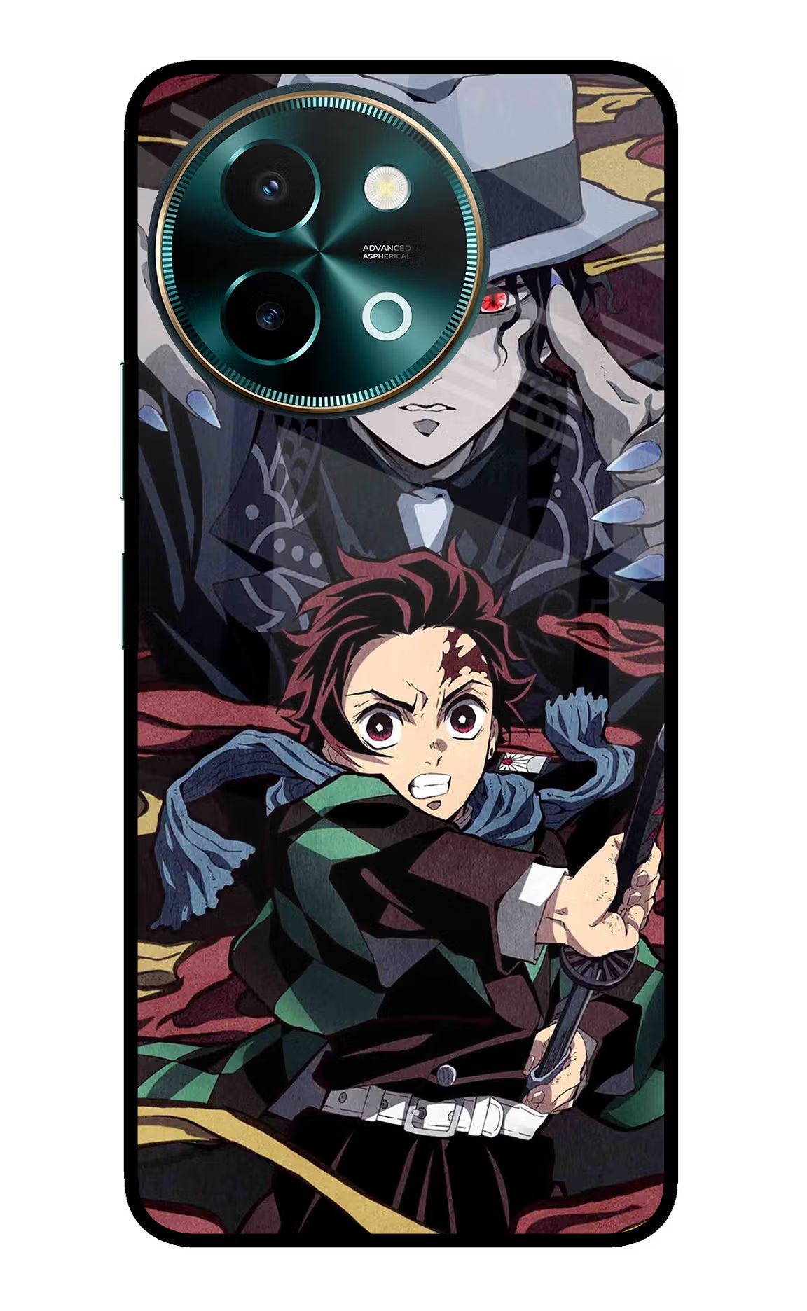 Demon Slayer Vivo Y58 5G Glass Case Back Cover by Casekaro