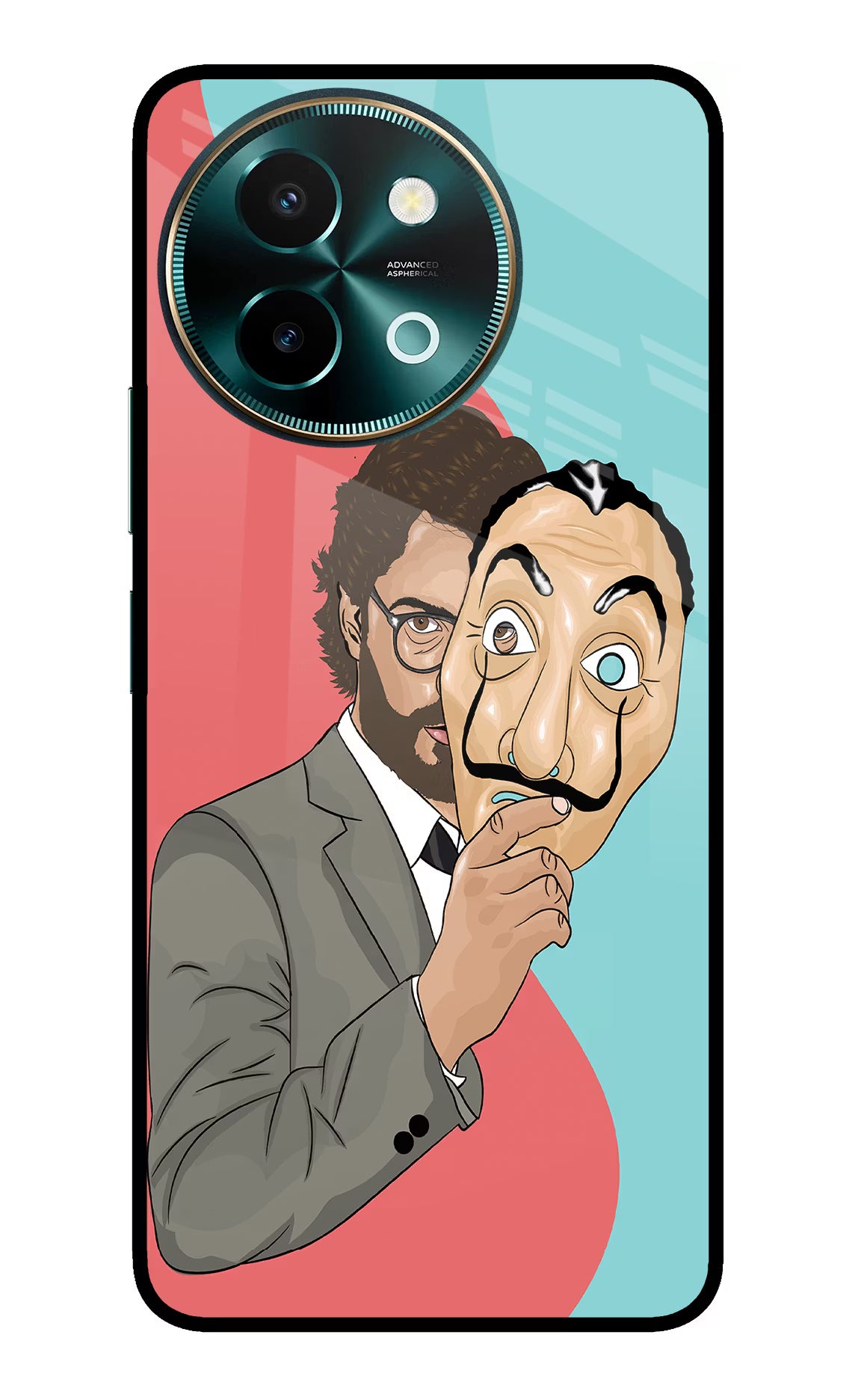 Professor Vivo Y58 5G Glass Case Back Cover by Casekaro
