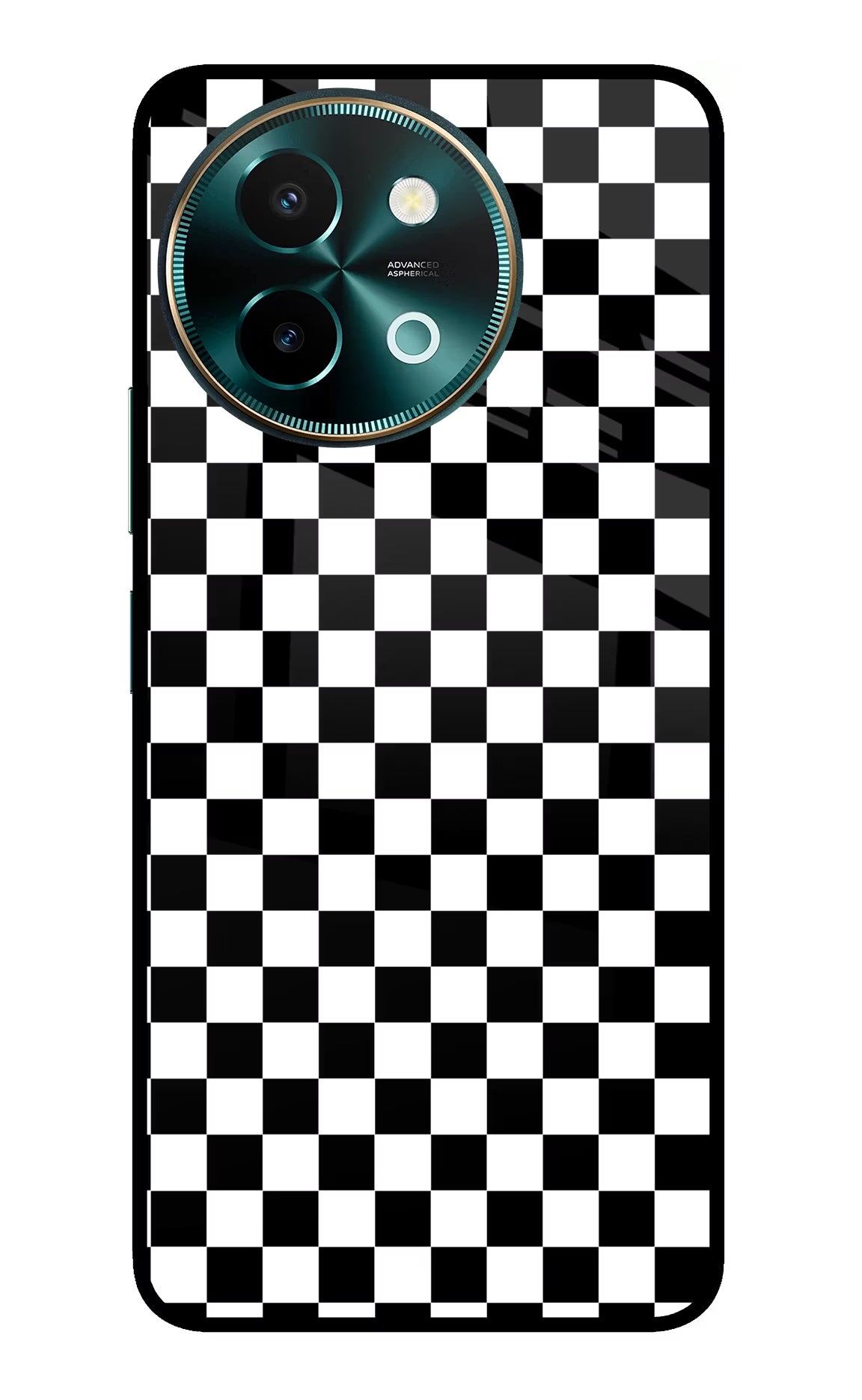 Chess Board Vivo Y58 5G Glass Case Back Cover by Casekaro