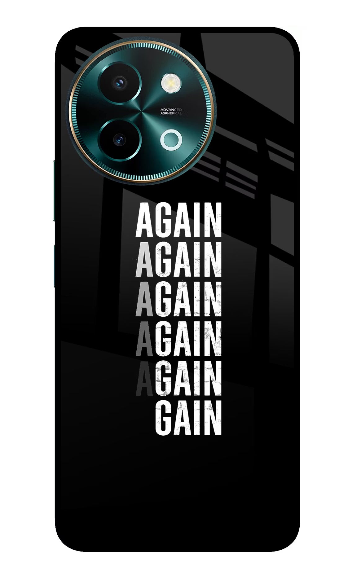 Again Again Gain Vivo Y58 5G Glass Case Back Cover by Casekaro