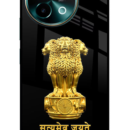 Satyamev Jayate Golden Vivo Y58 5G Glass Case