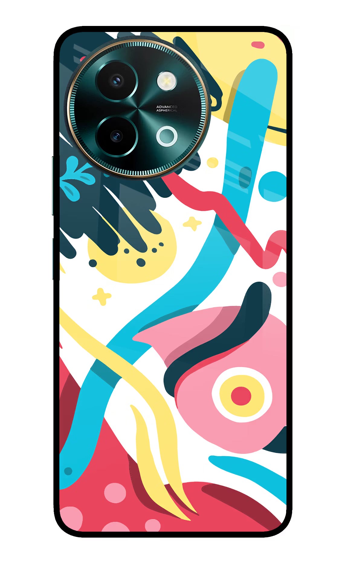 Trippy Vivo Y58 5G Glass Case Back Cover by Casekaro