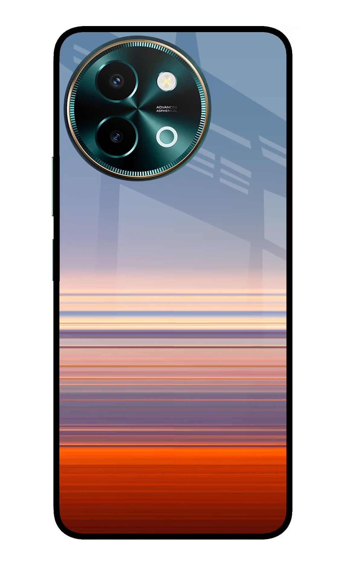 Morning Colors Vivo Y58 5G Glass Case Back Cover by Casekaro