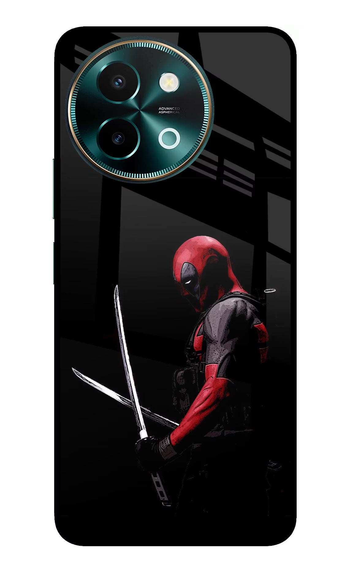 Deadpool Vivo Y58 5G Glass Case Back Cover by Casekaro