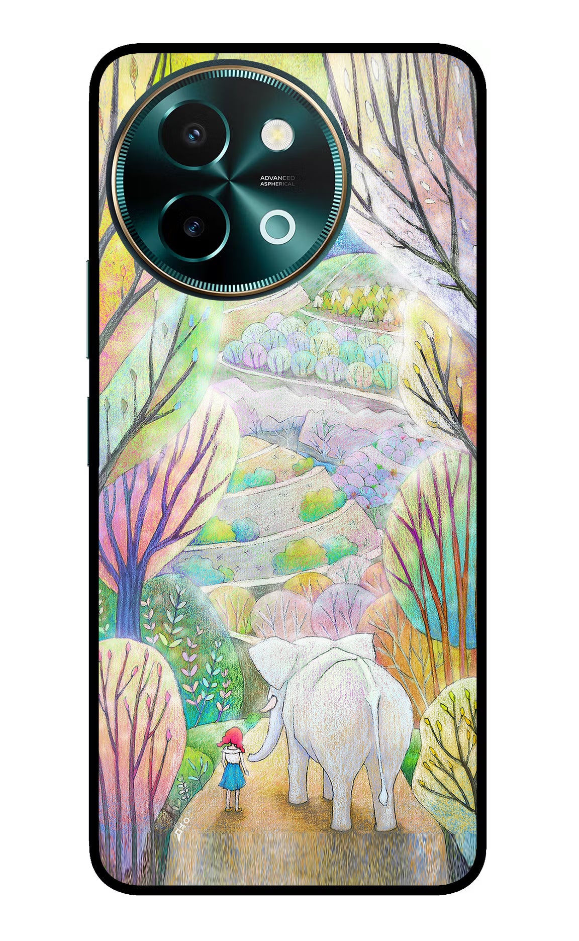Nature Painting Vivo Y58 5G Glass Case Back Cover by Casekaro