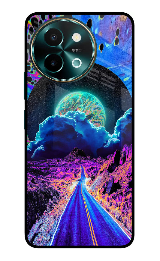 Psychedelic Painting Vivo Y58 5G Glass Case