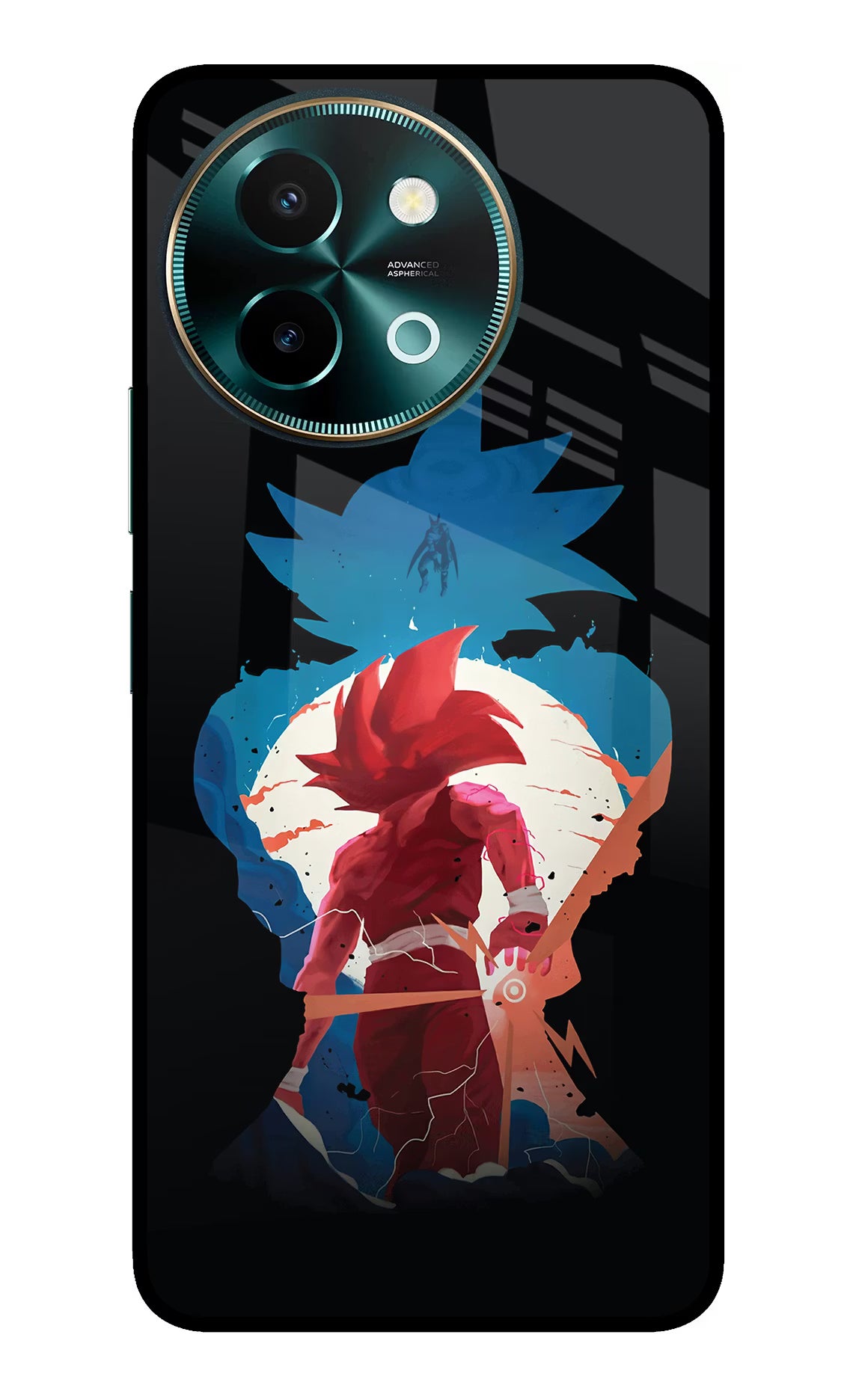 Goku Vivo Y58 5G Glass Case Back Cover by Casekaro