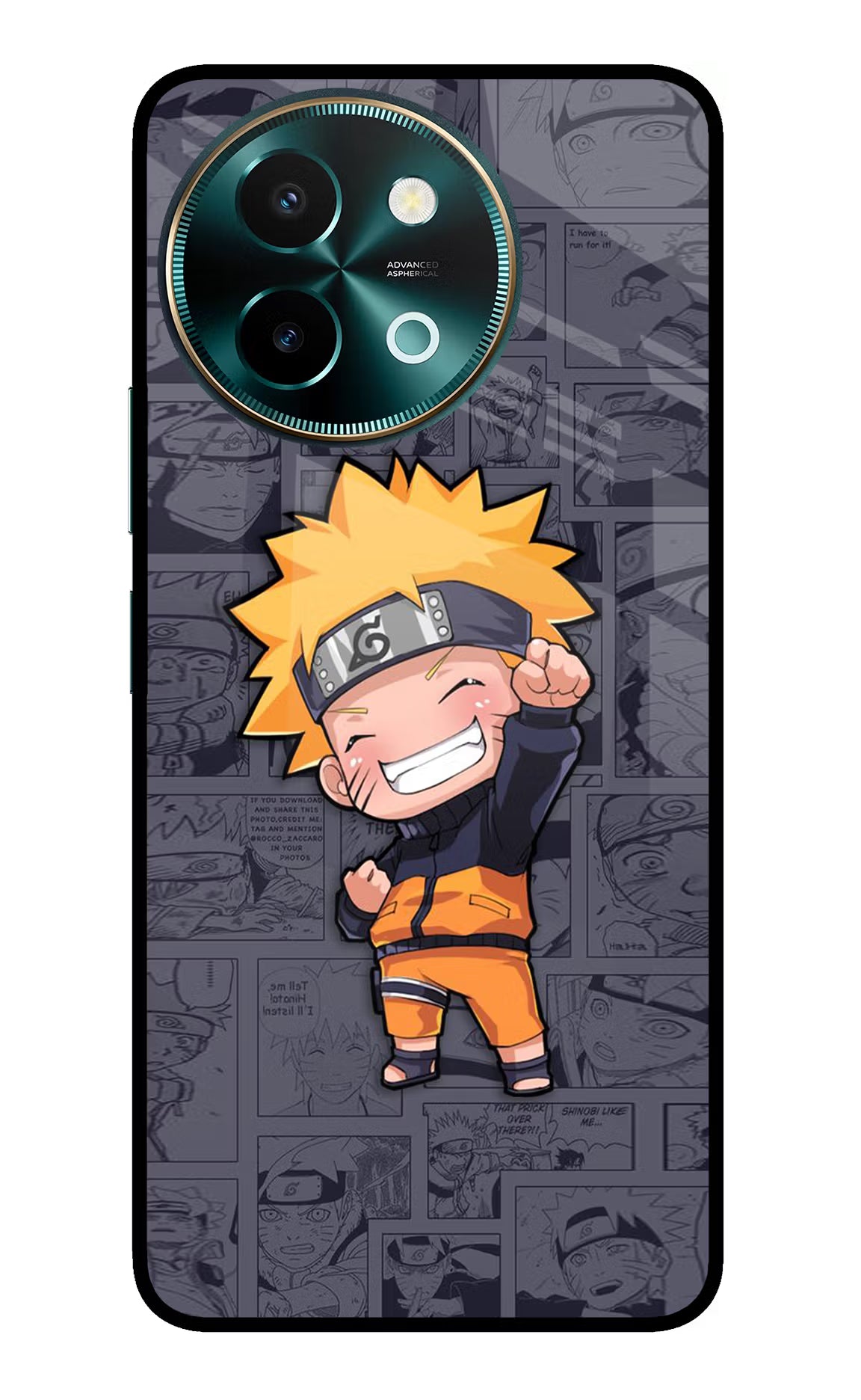 Chota Naruto Vivo Y58 5G Glass Case Back Cover by Casekaro