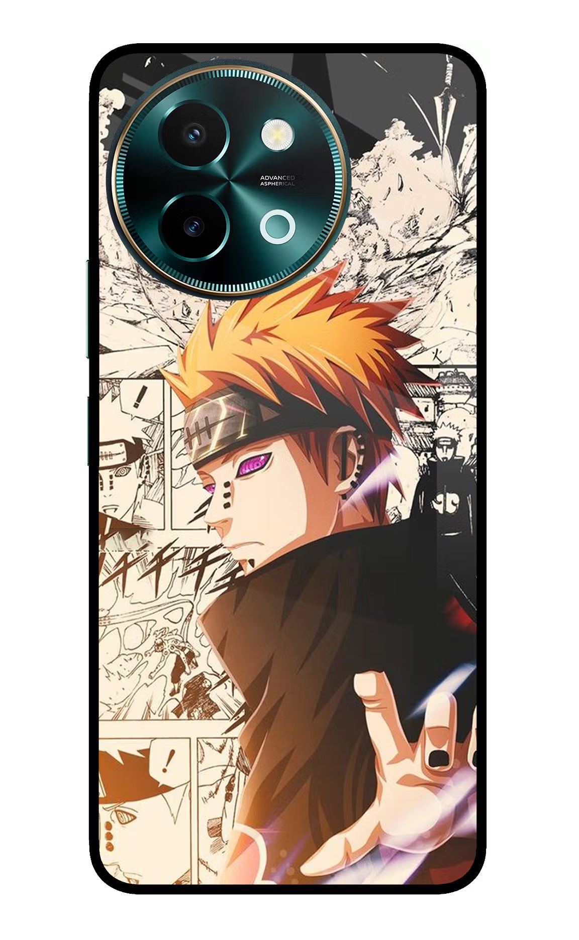 Pain Anime Vivo Y58 5G Glass Case Back Cover by Casekaro