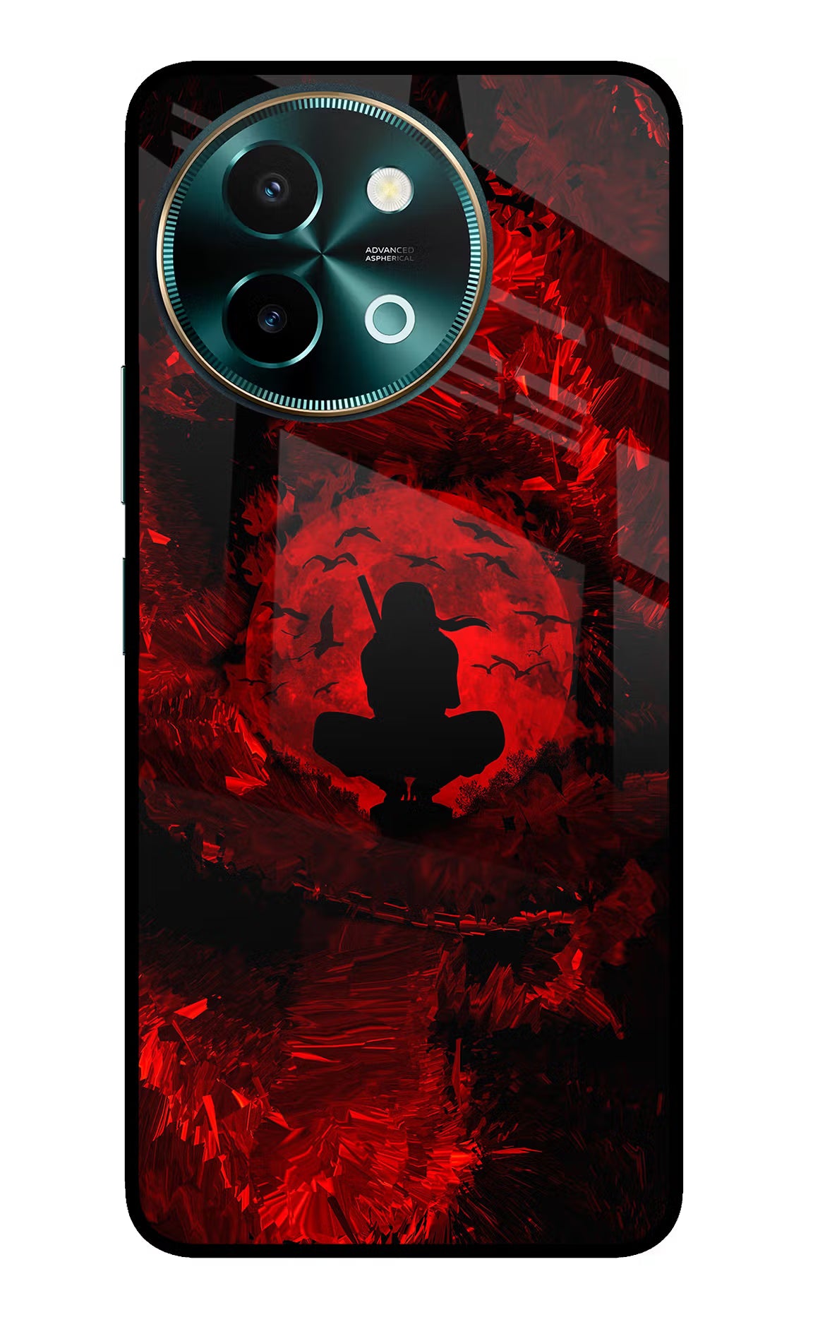 Itachi Uchiha Vivo Y58 5G Glass Case Back Cover by Casekaro