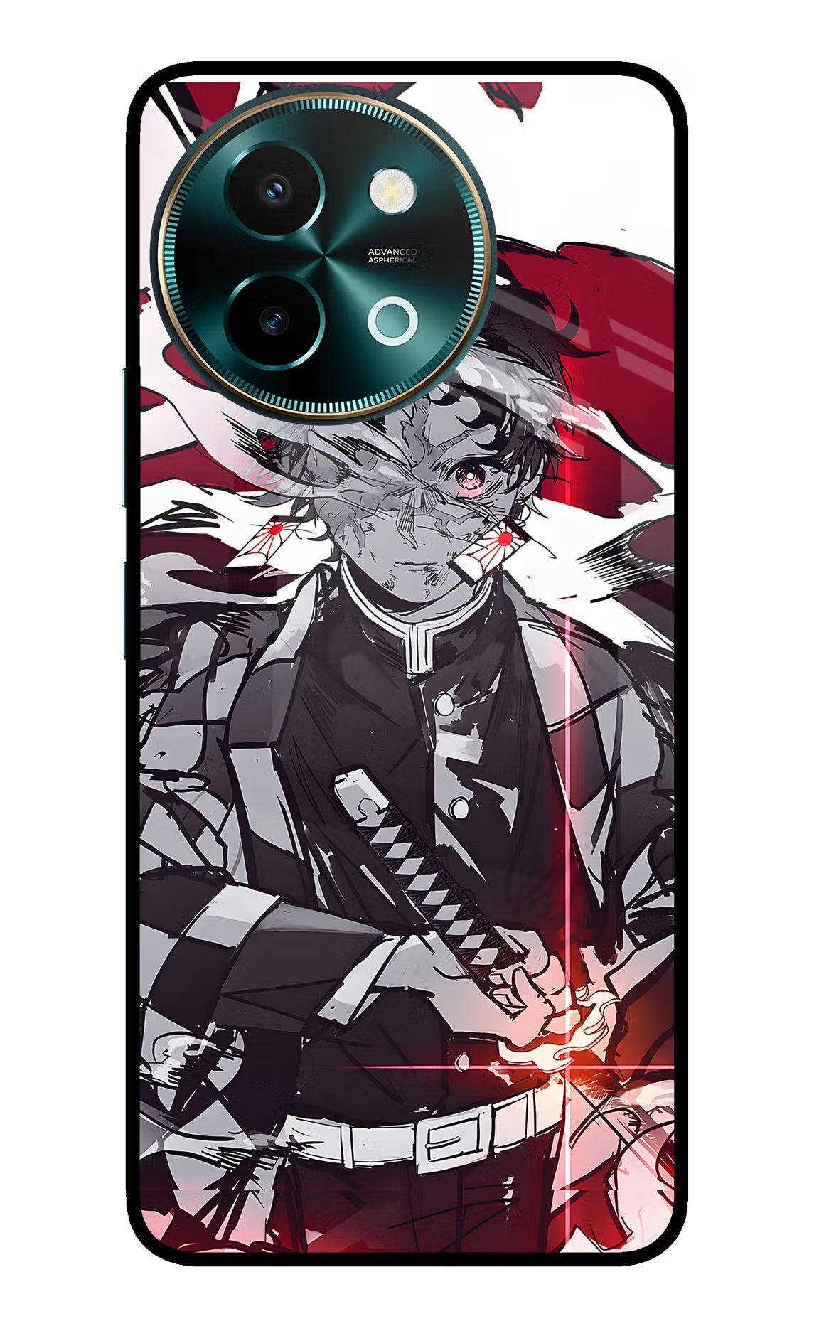 Demon Slayer Vivo Y58 5G Glass Case Back Cover by Casekaro