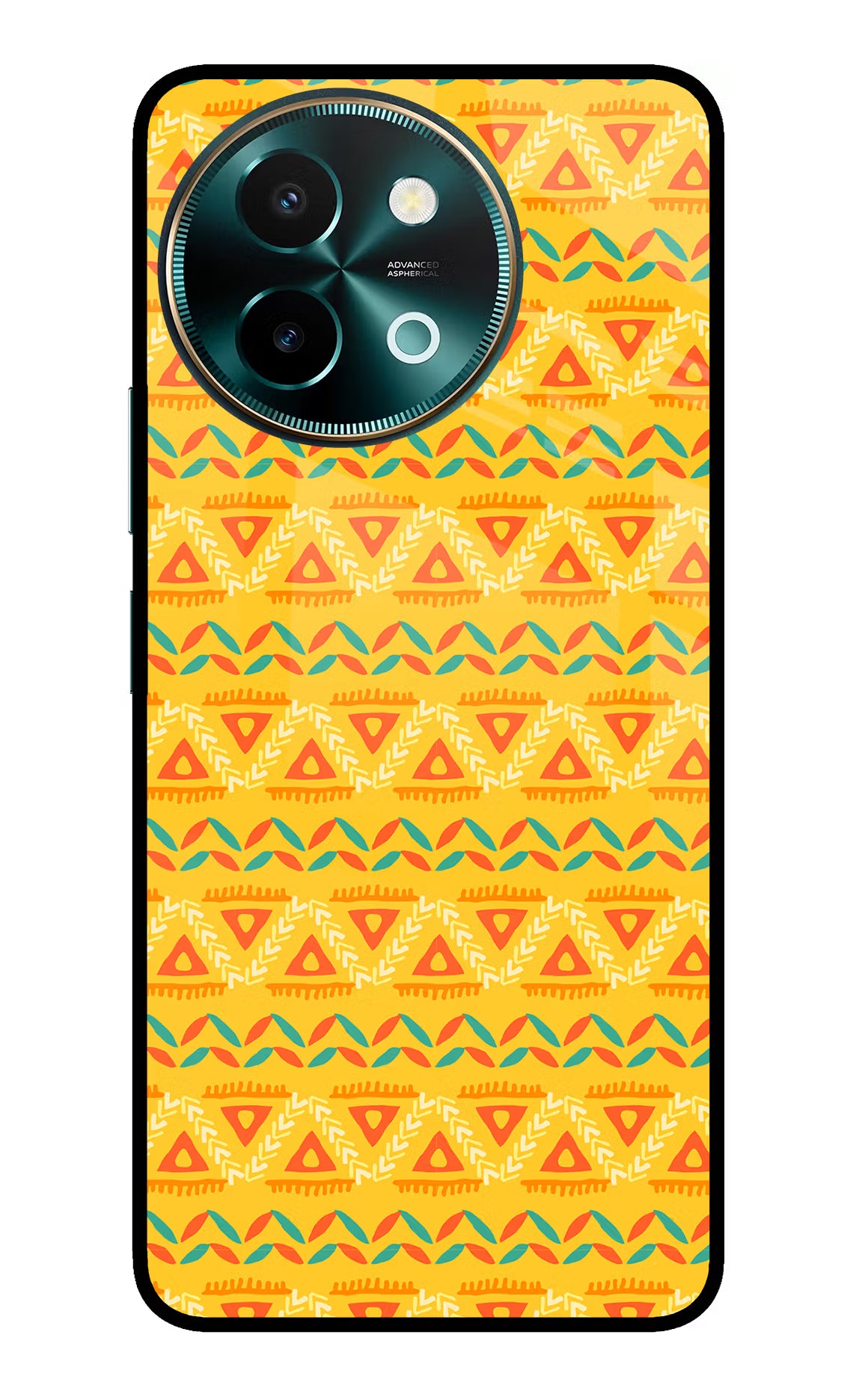 Tribal Pattern Vivo Y58 5G Glass Case Back Cover by Casekaro