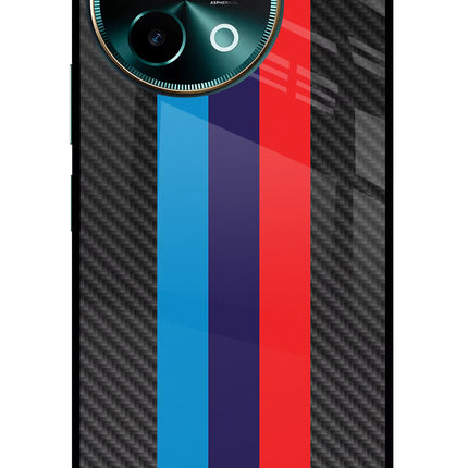 BMW Stripes Pattern Vivo Y58 5G Glass Case