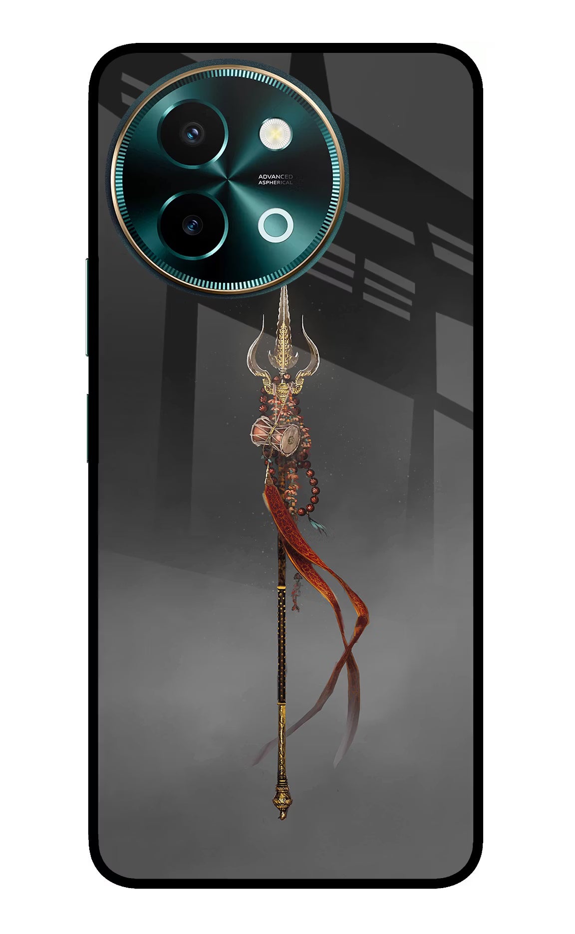 Shiv Trishul Vivo Y58 5G Glass Case Back Cover by Casekaro