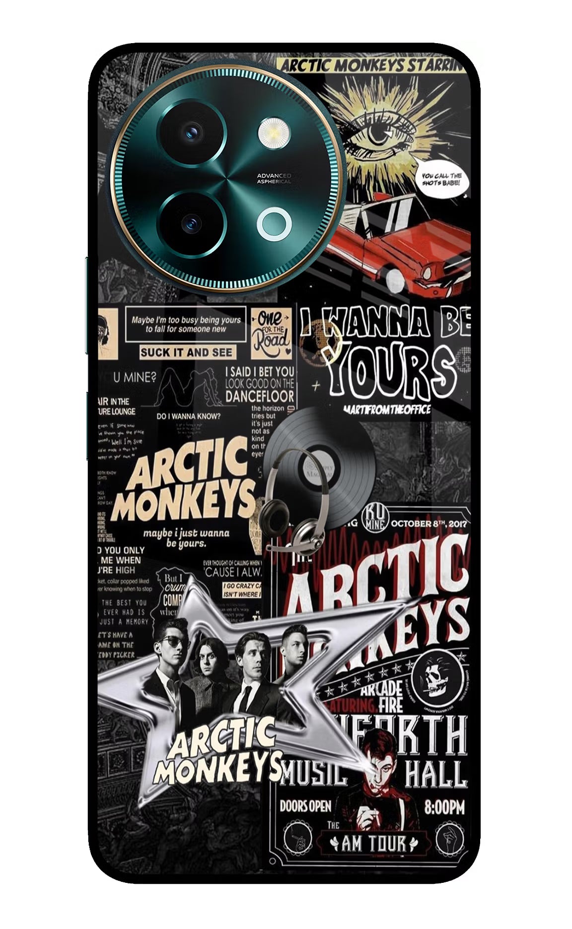 Arctic Monkeys Vivo Y58 5G Glass Case Back Cover by Casekaro