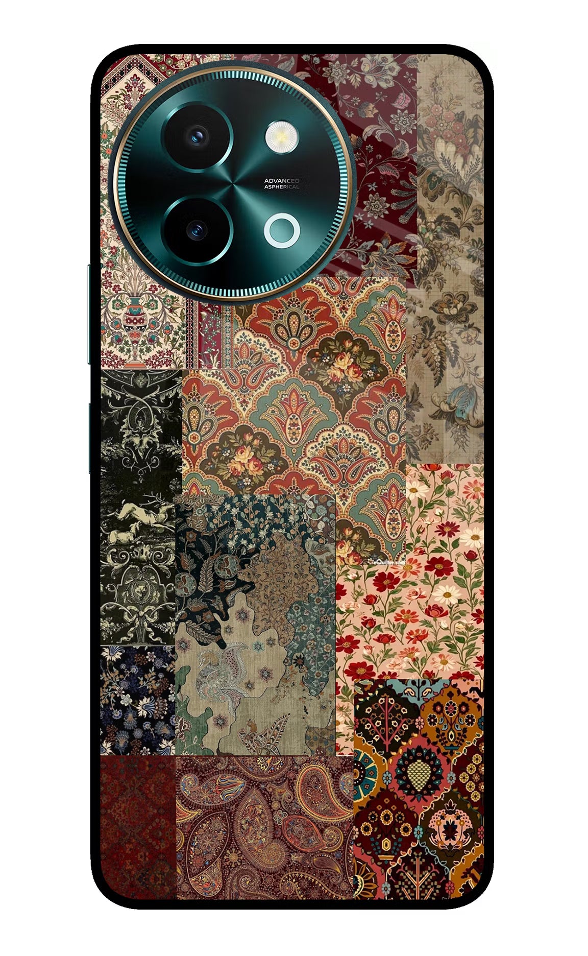 Desi Print Vivo Y58 5G Glass Case Back Cover by Casekaro