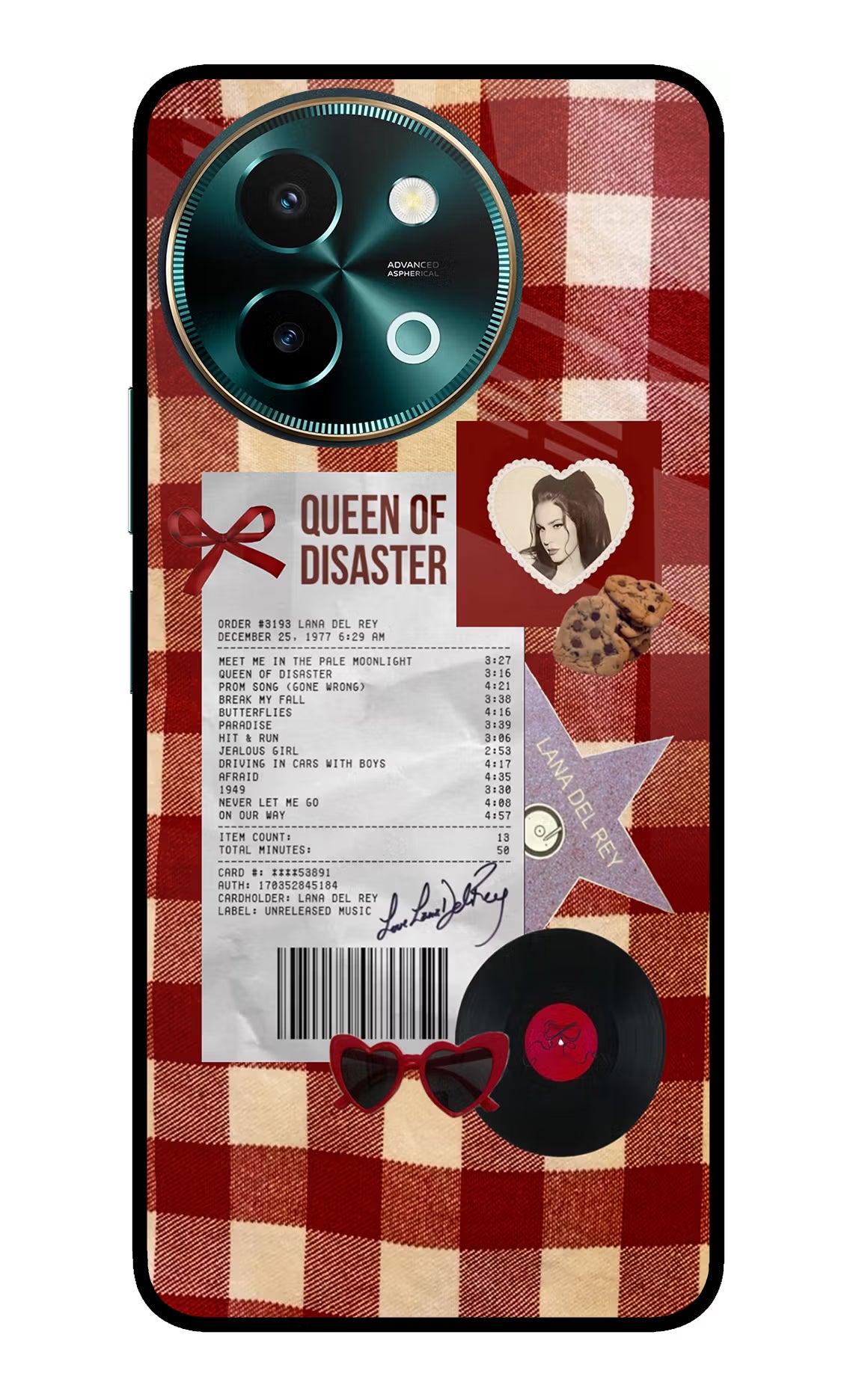 Queen of Disaster Vivo Y58 5G Glass Case