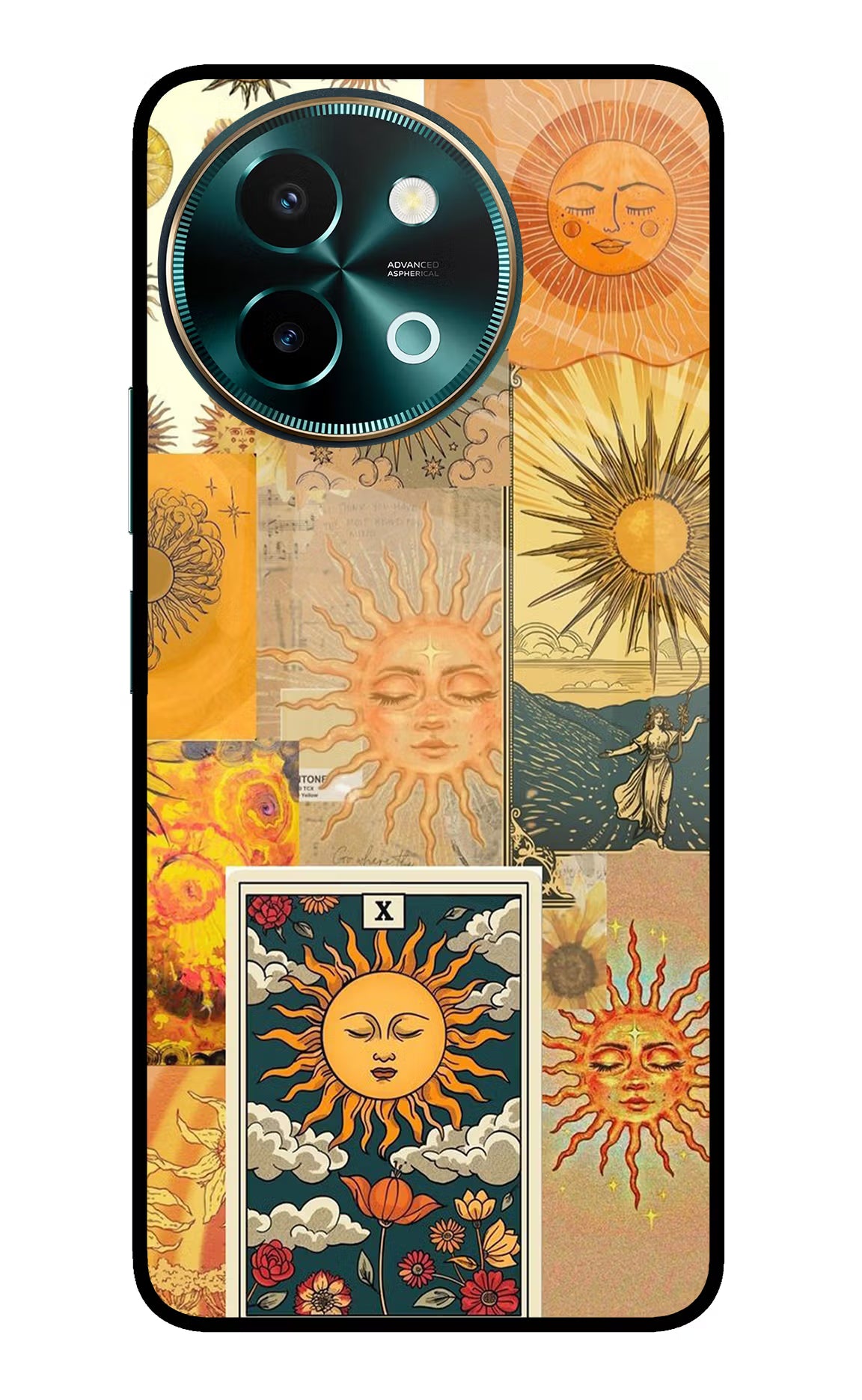 Sun Vivo Y58 5G Glass Case Back Cover by Casekaro